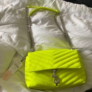 Neon yellow Rebecca minkoff Edie crossbody